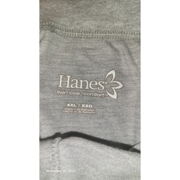 Hanes Live Love Comfort Womens Grey Jogger Pant w/ Drawstring XXL - Picture 2 of 7